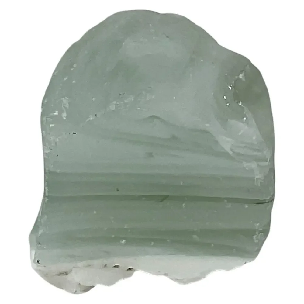 Milk Glass Clear Layered Art Glass Cullet Glowing Manganese Slag Glass‎ #5GX88